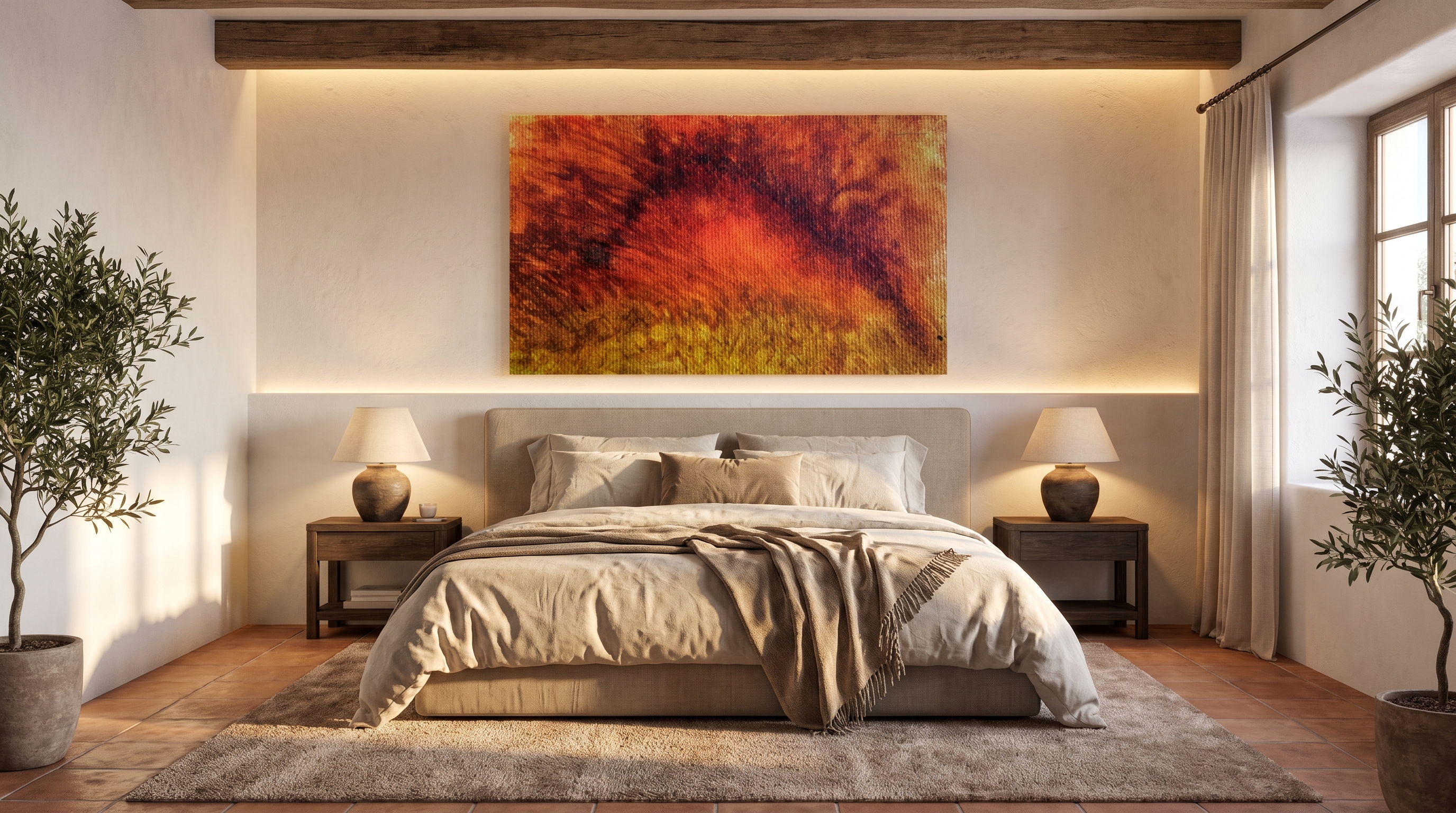 Braise — chambre de villa en format tableau
