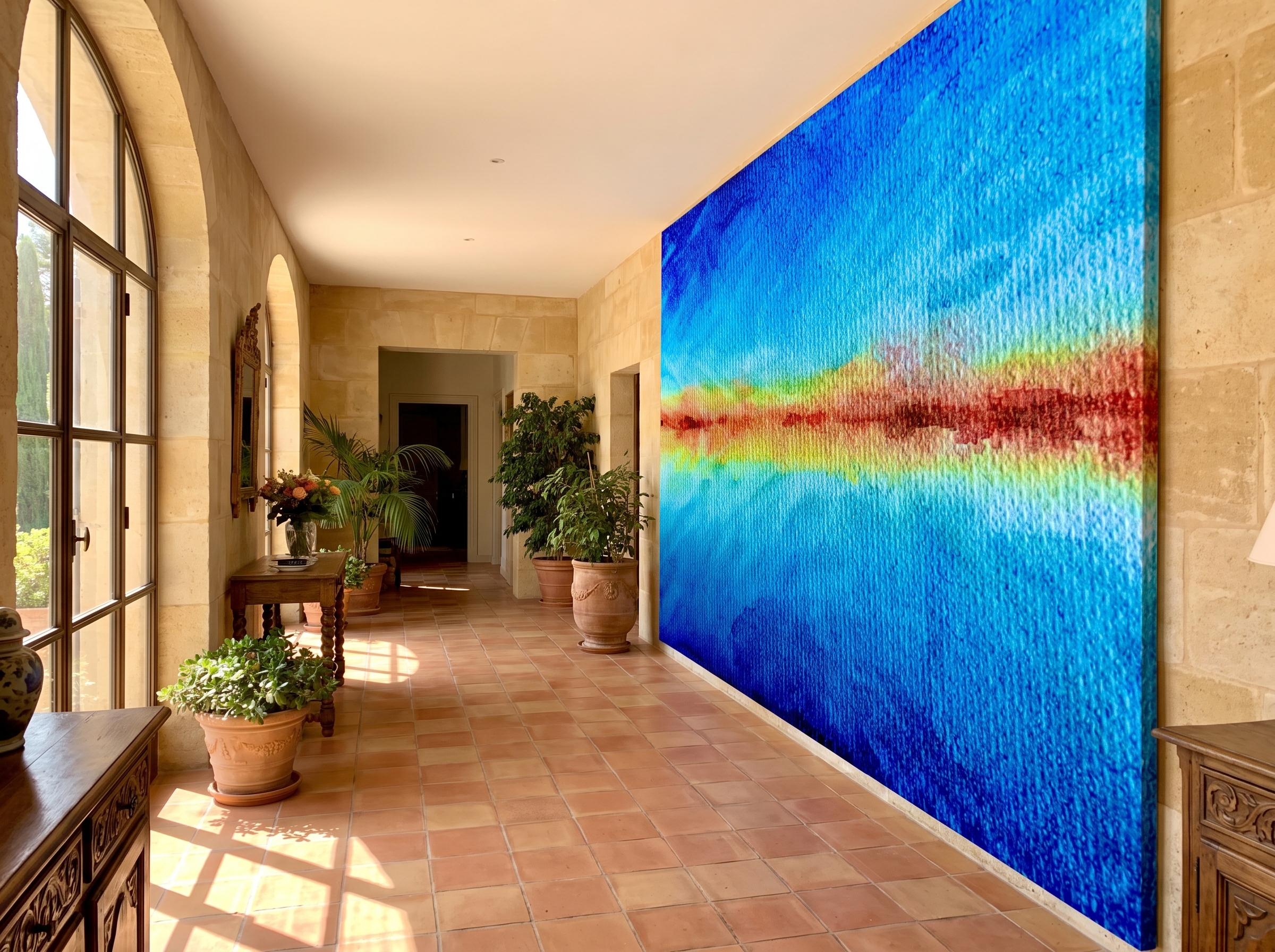 Horizon — couloir de bastide en mural