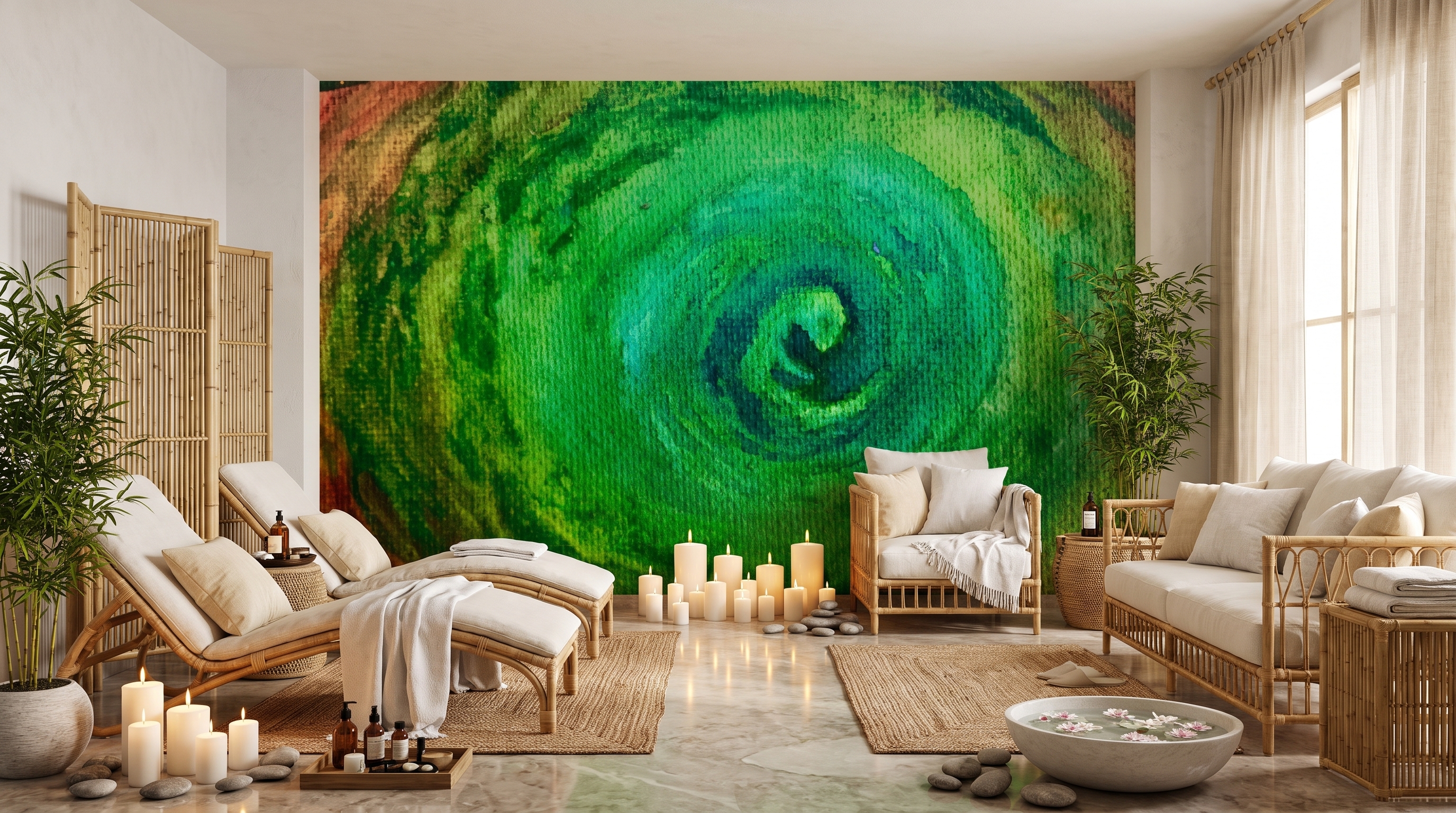Vortex en mural — espace spa privé